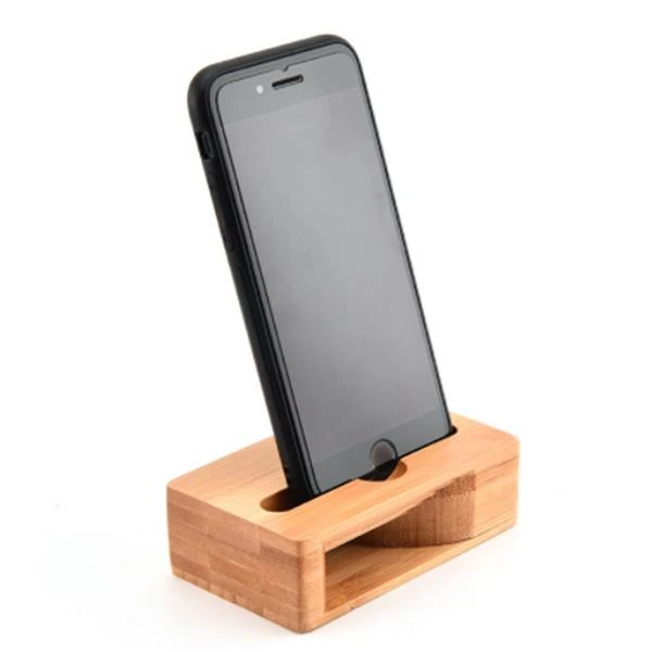 Phone Bamboo Stand With Sound Amplifier