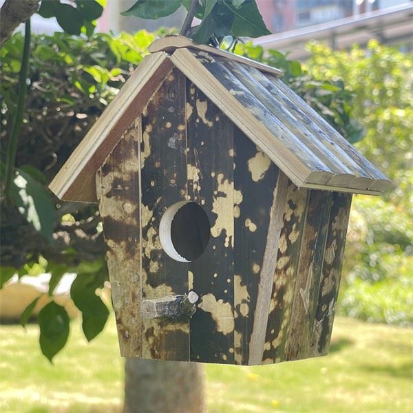Natural Bamboo Birdhouse Bird Nest For Garden