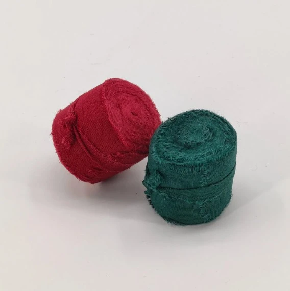 Christmas Gift Wrapping Silk Satin Chiffon Tree Ribbon