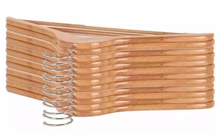 Hot Selling Luxury Custom Bamboo Hanger Wooden Suit Coat Hanger