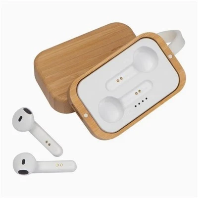 Auriculares Bluetooth de bambú