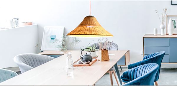 Rattan chandelier