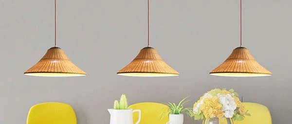 Bamboo Straw Hat Chandelier